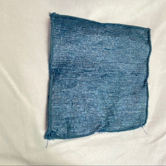 PRIVATE CIRCLE Baby Tee Top Satin Metallic Blue - Picture 5 of 15